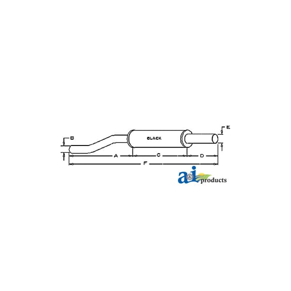 Muffler 40" x5" x5"